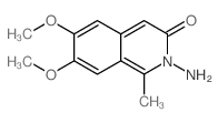 2-amino-6,7-dimethoxy-1-methyl-isoquinolin-3-one结构式