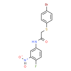 2-[(4-BROMOPHENYL)SULFANYL]-N-(4-FLUORO-3-NITROPHENYL)ACETAMIDE Structure