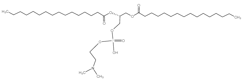 1,2-二棕榈酰-SN-甘油-3-二氧磷基-N,N-二甲基乙醇胺结构式