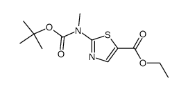 ethyl 2-[(tert-butoxycarbonyl)(methyl)amino]-1,3-thiazole-5-carboxylate Structure