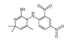 1-[(2,4-dinitrophenyl)amino]-3,4-dihydro-4,4,6-trimethyl-1H-pyrimidine-2-thione结构式