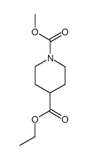 ethyl 1-methoxycarbonyl-4-piperidinecarboxylate结构式