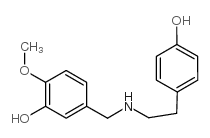 N-(对羟基苯乙基)-N-(3-羟基-4-甲氧基)苄胺结构式