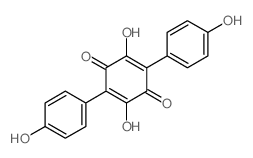 2,5-Cyclohexadiene-1,4-dione,2,5-dihydroxy- 3,6-bis(4-hydroxyphenyl)-结构式