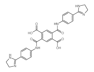 2,5-bis[[4-(4,5-dihydro-1H-imidazol-2-yl)phenyl]carbamoyl]terephthalic acid结构式