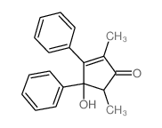 2-Cyclopenten-1-one,4-hydroxy-2,5-dimethyl-3,4-diphenyl- Structure