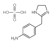 4-(4,5-dihydro-1H-imidazol-2-ylmethyl)aniline; sulfuric acid structure