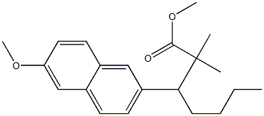 β-Butyl-6-methoxy-α,α-dimethyl-2-naphthalenepropionic acid methyl ester structure