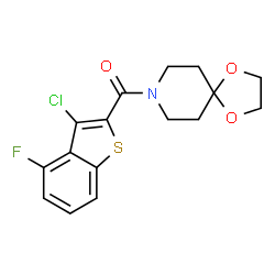 1,4-Dioxa-8-azaspiro[4.5]decane,8-[(3-chloro-4-fluorobenzo[b]thien-2-yl)carbonyl]-(9CI)结构式