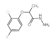 2-(2-氯-4-氟苯氧基)丙酰肼结构式