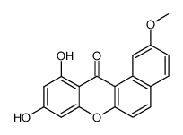 9,11-dihydroxy-2-methoxy-benzo[a]xanthen-12-one结构式