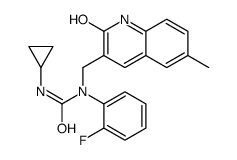 Urea, N-cyclopropyl-N-[(1,2-dihydro-6-methyl-2-oxo-3-quinolinyl)methyl]-N-(2-fluorophenyl)- (9CI) structure