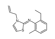 N-(2-ethyl-6-methylphenyl)-3-prop-2-enyl-1,3-thiazol-2-imine Structure