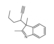 3-hex-1-yn-3-yl-2,3-dimethylindole结构式
