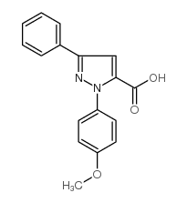 2-(4-甲氧基苯基)-5-苯基-2H-吡唑-3-羧酸结构式