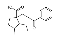 2-ethyl-3-methyl-1-phenacylcyclopentane-1-carboxylic acid结构式