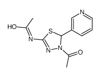 N-(3-acetyl-2-pyridin-3-yl-2H-1,3,4-thiadiazol-5-yl)acetamide结构式