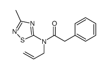 N-(3-methyl-1,2,4-thiadiazol-5-yl)-2-phenyl-N-prop-2-enylacetamide结构式