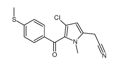 2-[4-chloro-1-methyl-5-(4-methylsulfanylbenzoyl)pyrrol-2-yl]acetonitrile Structure