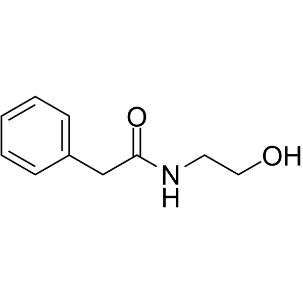 N-(2-羟乙基)-2-苯基乙酰胺结构式