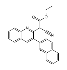 [2,3']biquinolinyl-2'-yl-cyano-acetic acid ethyl ester Structure