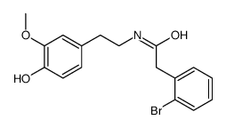 2-(2-bromophenyl)-N-[2-(4-hydroxy-3-methoxyphenyl)ethyl]acetamide结构式