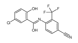 5-chloro-N-[4-cyano-2-(trifluoromethyl)phenyl]-2-hydroxybenzamide Structure