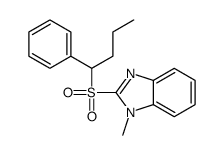 1-methyl-2-(1-phenylbutylsulfonyl)benzimidazole结构式