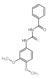 Benzamide,N-[[(3,4-dimethoxyphenyl)amino]thioxomethyl]-结构式