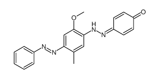 4-[[2-甲氧基-5-甲基-4-(苯偶氮基)苯基]偶氮]苯酚结构式
