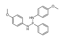 N,N'-bis(p-methoxyphenyl)-P-phenylphosphonous diamide Structure