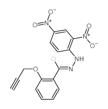 Benzenecarbohydrazonoylchloride, N-(2,4-dinitrophenyl)-2-(2-propyn-1-yloxy)- Structure