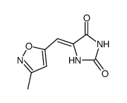 5-(3-methyl-isoxazol-5-ylmethylene)-imidazolidine-2,4-dione结构式