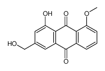 1-hydroxy-3-(hydroxymethyl)-8-methoxyanthracene-9,10-dione结构式