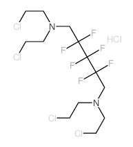 N,N,N,N-tetrakis(2-chloroethyl)-2,2,3,3,4,4-hexafluoro-pentane-1,5-diamine dihydrochloride结构式
