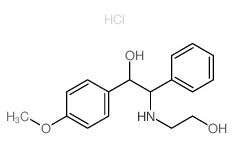 Benzeneethanol, b-[(2-hydroxyethyl)amino]-a-(4-methoxyphenyl)-,hydrochloride (1:1)结构式