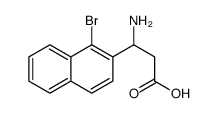 3-氨基-3-(1-溴-2-萘)-丙酸结构式