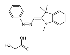 2-hydroxyacetic acid,phenyl-[(E)-(1,3,3-trimethylindol-2-ylidene)methyl]diazene Structure
