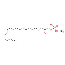 1-O-hexadecyl-2-hydroxy-sn-glycero-3-phosphate (amMonium salt) Structure