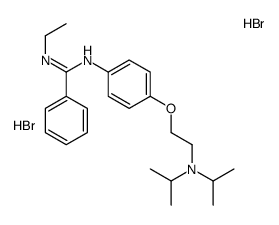 2-[4-[(ethylazaniumylidene-phenyl-methyl)amino]phenoxy]ethyl-dipropan- 2-yl-azanium dibromide结构式