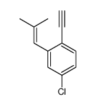 4-chloro-1-ethynyl-2-(2-methylprop-1-enyl)benzene结构式