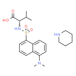 N-[[5-(dimethylamino)-1-naphthyl]sulphonyl]-L-valine, compound with piperidine (1:1)结构式