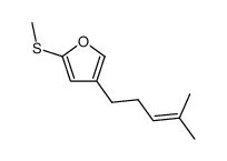 2-(methylthio)-4-(4-methyl-3-pentenyl)furan结构式