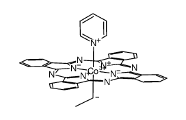 CH3CH2Co(III)(phthalocyanine(2-))(pyridine)结构式