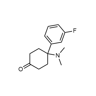 4-(二甲基氨基)-4-(3-氟苯基)环己-1-酮结构式