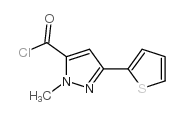1-甲基-3-噻吩-2-基-1H-吡唑-5-羰酰氯结构式