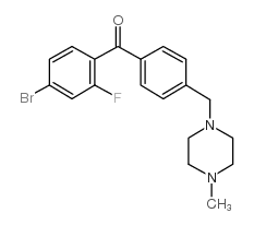 4-BROMO-2-FLUORO-4'-(4-METHYLPIPERAZINOMETHYL) BENZOPHENONE Structure