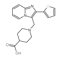 1-(2-噻吩-2-咪唑并[1,2-a]吡啶-3-甲基)-哌啶-4-羧酸结构式
