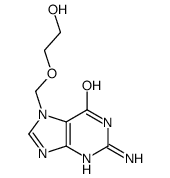 N7-[(2-羟基乙氧基)甲基)鸟嘌呤-d4结构式