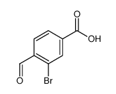 3-溴-4-甲酰基苯甲酸结构式